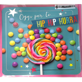 Oggi per te hip hip hurrà - Biglietto D'Auguri