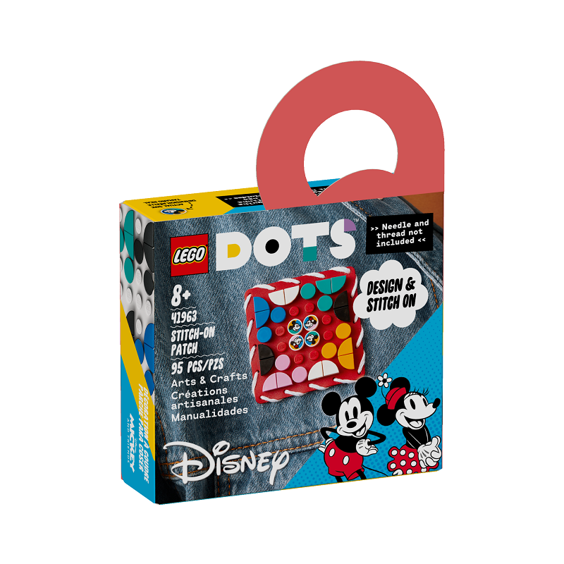 Patch stitch-on Topolino e Minnie - Lego Dots 41963