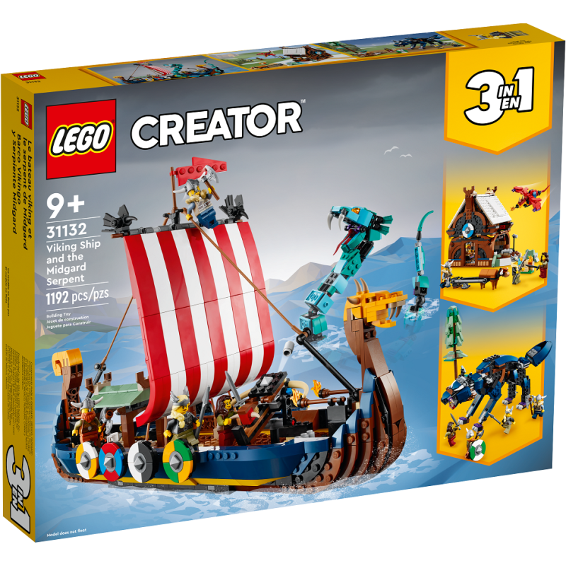 Nave vichinga e Jörmungandr - Lego Creator 3 in 1 - 31132