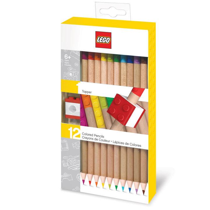 12 matite colorate 2.0 con topper - Lego Accessori 52064