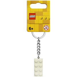 Portachiavi di metallo bianco 2x4 - Lego 854084