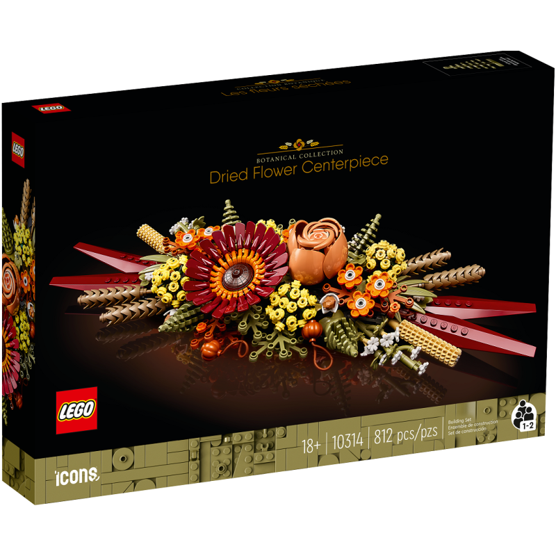 Centrotavola di fiori secchi - Lego Icons 10314