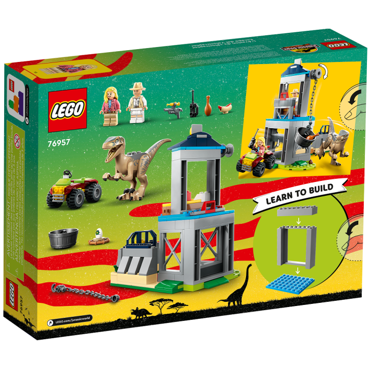 La fuga del Velociraptor - Lego Jurassic 76957