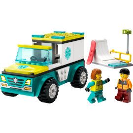 Ambulanza di emergenza e snowboarder - Lego City 60403