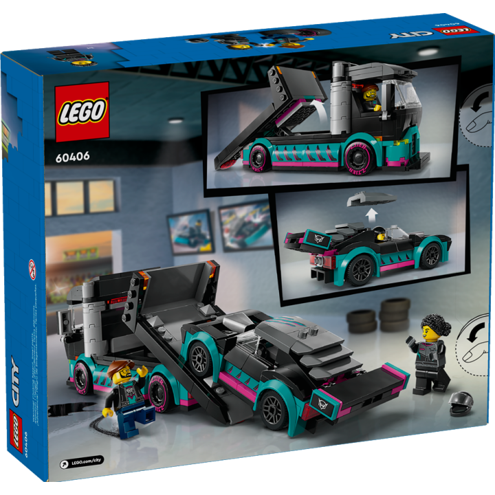 Auto da corsa e trasportatore - Lego City 60406