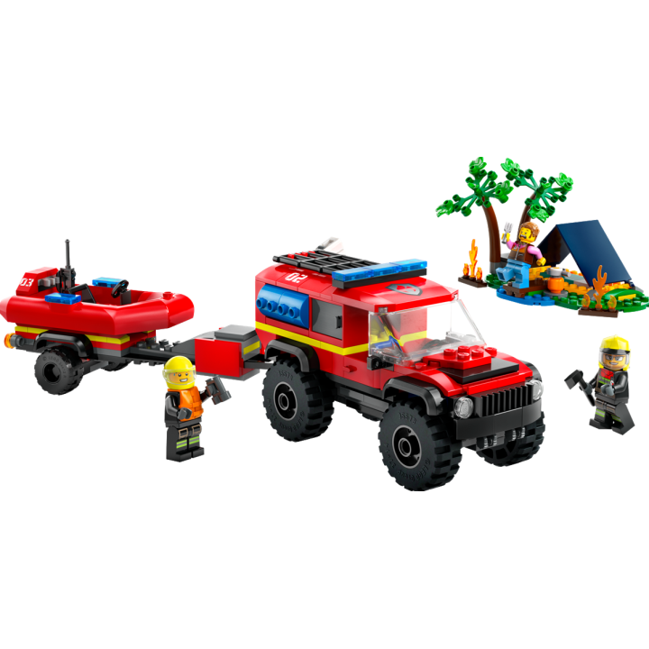 Fuoristrada antincendio e gommone di salvataggio - Lego City 60412