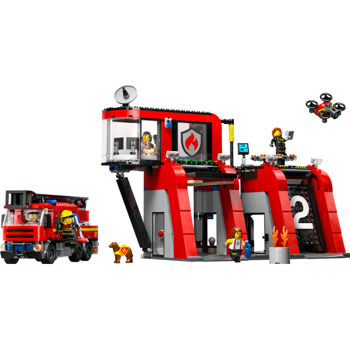 Caserma dei pompieri e autopompa - Lego City 60414