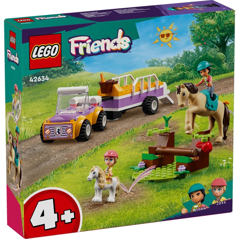 Rimorchio con cavallo e pony - Lego Friends 42634