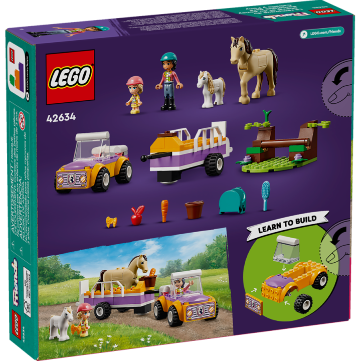 Rimorchio con cavallo e pony - Lego Friends 42634