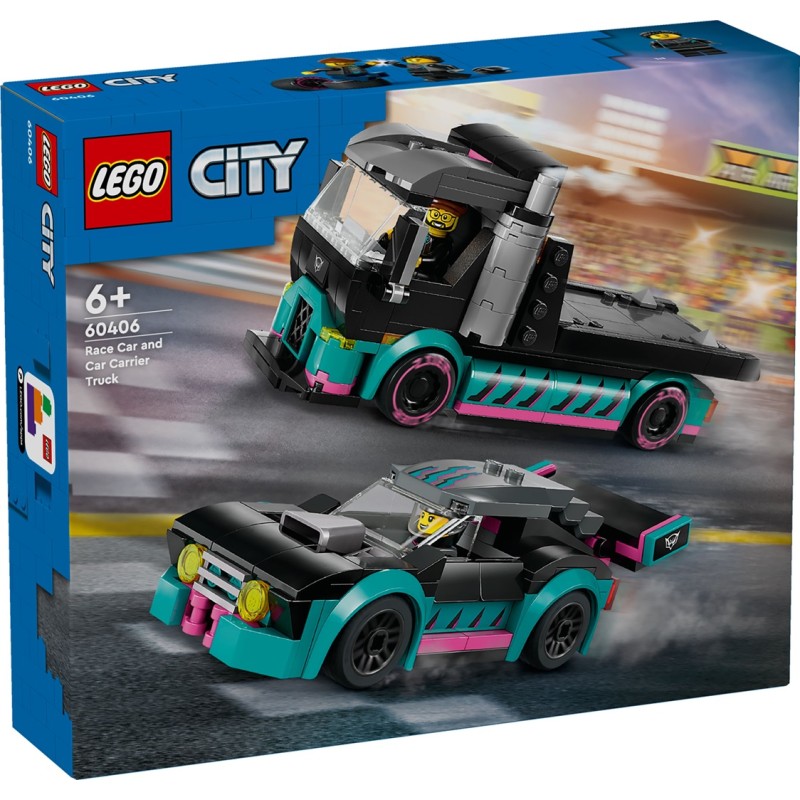 Auto da corsa e trasportatore - Lego City 60406