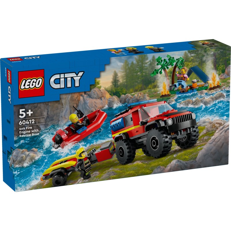Fuoristrada antincendio e gommone di salvataggio - Lego City 60412