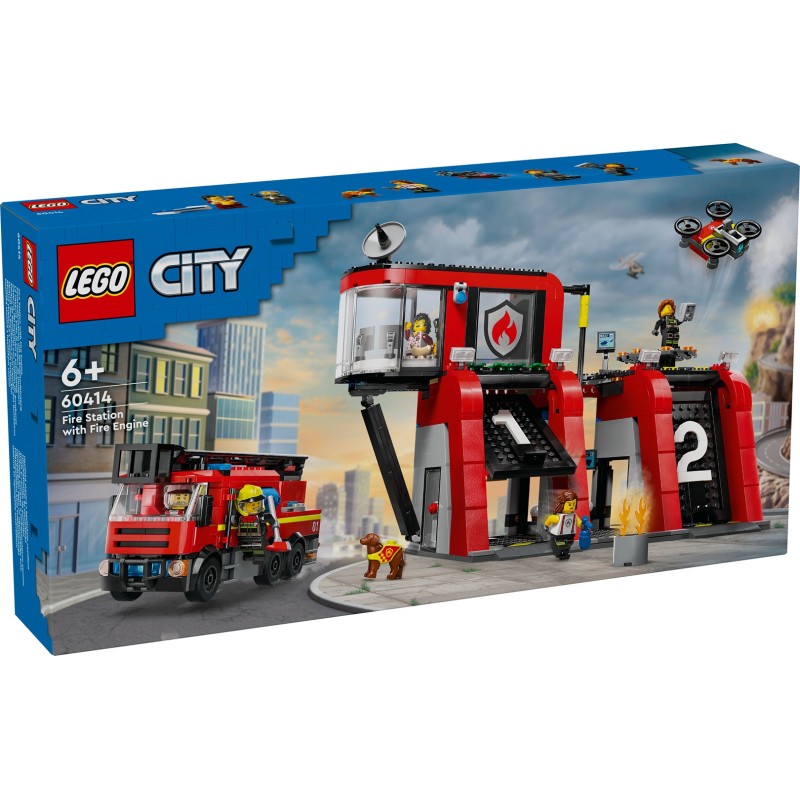 Caserma dei pompieri e autopompa - Lego City 60414