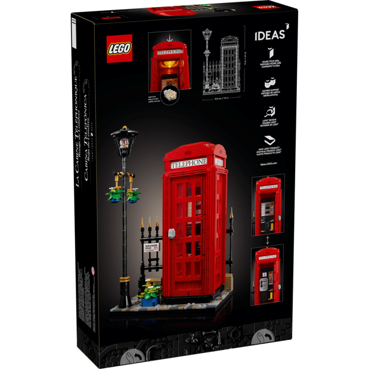 Cabina telefonica rossa di Londra - Lego Ideas 21347