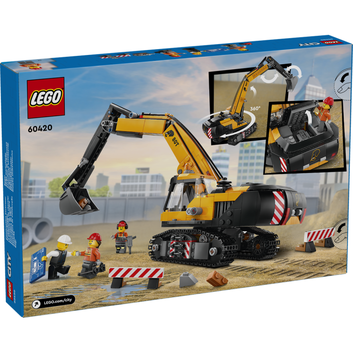 Escavatore da cantiere giallo - Lego City 60420
