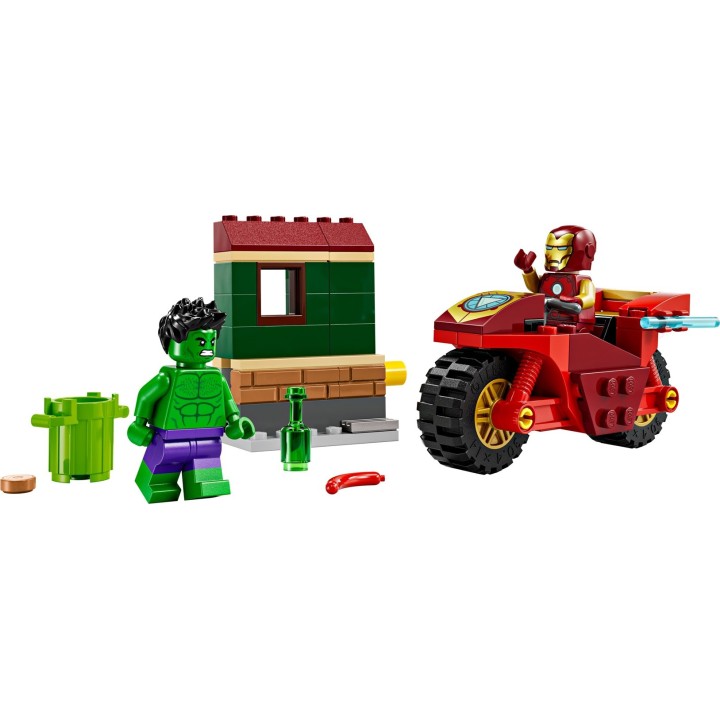 Iron Man con moto e The Hulk - Lego Marvel 76287
