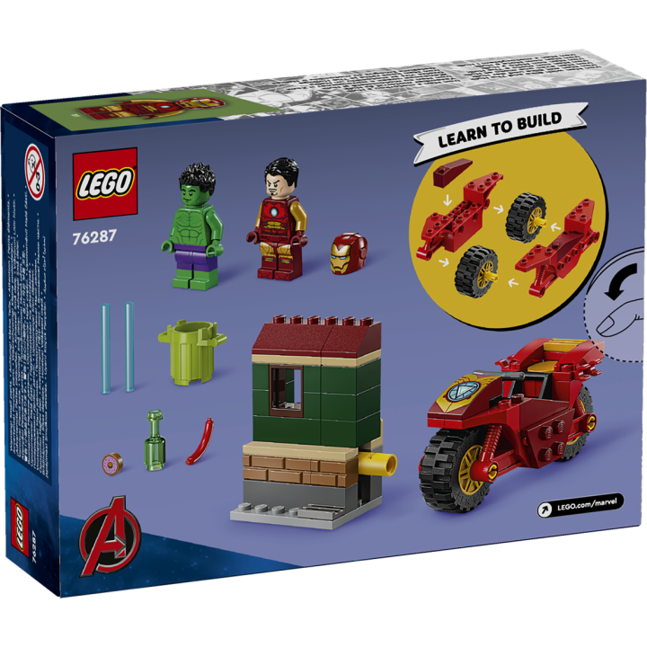 Iron Man con moto e The Hulk - Lego Marvel 76287