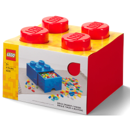 Contenitore Lego Brick 4  Cassetto Medio - Rosso - Lego 4005r