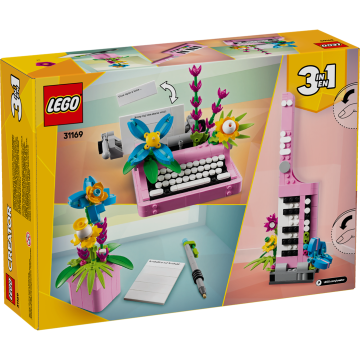 Macchina da scrivere con fiori - Lego Creator 31169