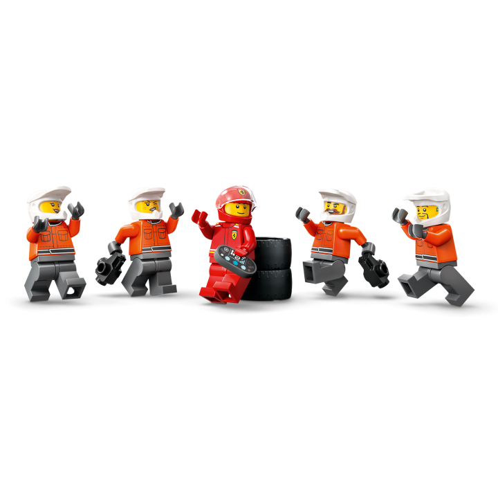 Pitstop e meccanici con monoposto Ferrari F1® - Lego City 60443
