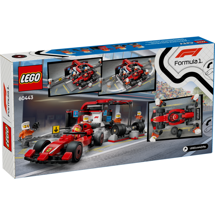 Pitstop e meccanici con monoposto Ferrari F1® - Lego City 60443