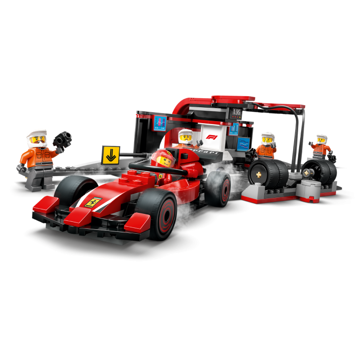 Pitstop e meccanici con monoposto Ferrari F1® - Lego City 60443