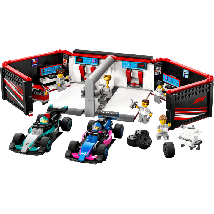 Garage con monoposto Mercedes-AMG e Alpine F1® - Lego City 60444