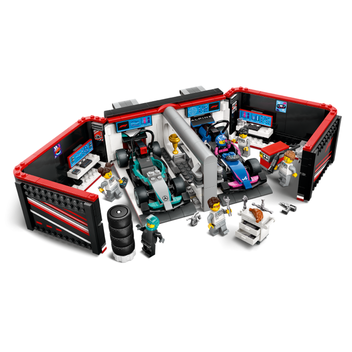 Garage con monoposto Mercedes-AMG e Alpine F1® - Lego City 60444