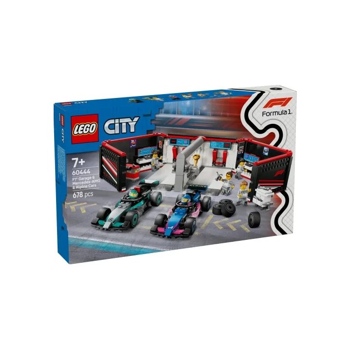 Garage con monoposto Mercedes-AMG e Alpine F1® - Lego City 60444