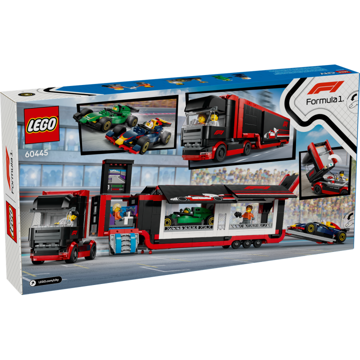 Autotrasportatore F1® con monoposto RB20 e AMR24 F1® - Lego City 60445