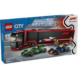 Autotrasportatore F1® con monoposto RB20 e AMR24 F1® - Lego City 60445