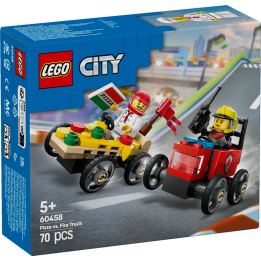 Pack veicoli da corsa: pizzaiolo contro pompiere - Lego City 60458