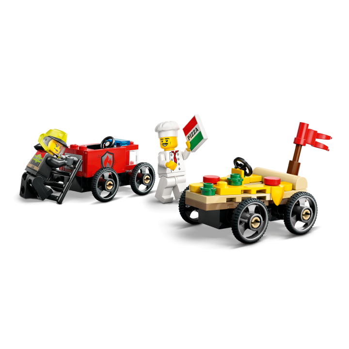 Pack veicoli da corsa: pizzaiolo contro pompiere - Lego City 60458