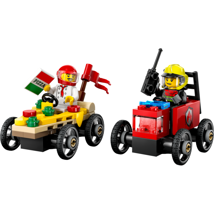 Pack veicoli da corsa: pizzaiolo contro pompiere - Lego City 60458