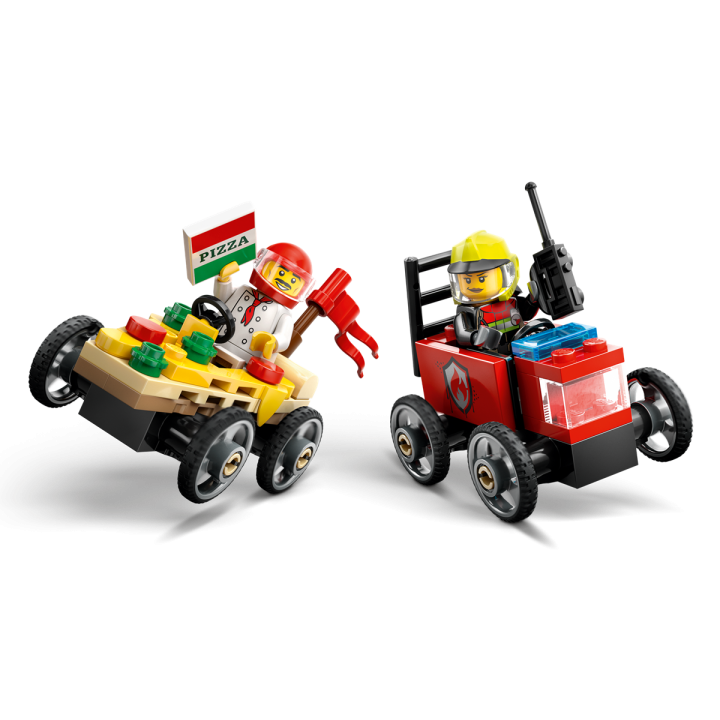 Pack veicoli da corsa: pizzaiolo contro pompiere - Lego City 60458