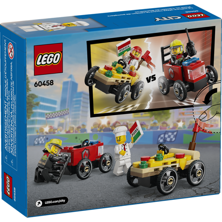 Pack veicoli da corsa: pizzaiolo contro pompiere - Lego City 60458