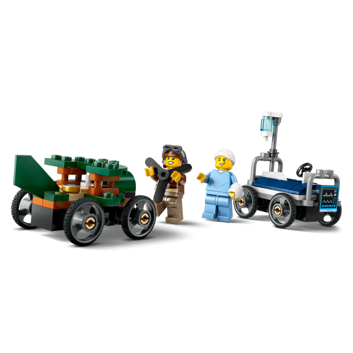 Pack veicoli da corsa: aereo contro letto d’ospedale - Lego City 60459