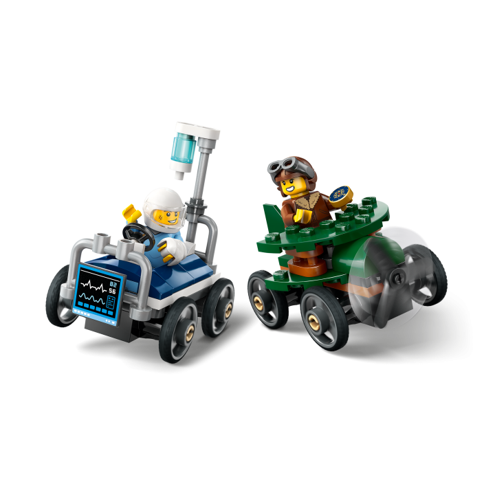 Pack veicoli da corsa: aereo contro letto d’ospedale - Lego City 60459