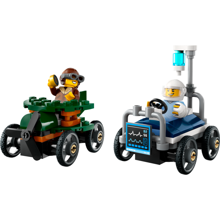 Pack veicoli da corsa: aereo contro letto d’ospedale - Lego City 60459