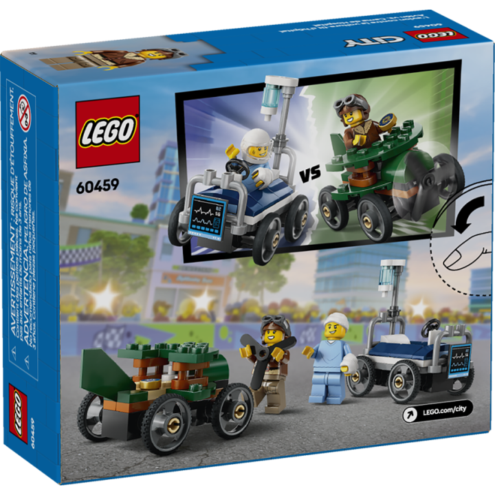 Pack veicoli da corsa: aereo contro letto d’ospedale - Lego City 60459