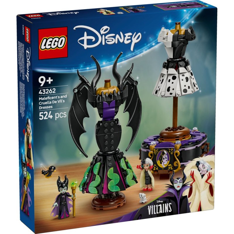 Abiti di Malefica e Crudelia De Mon - Lego Disney 43262