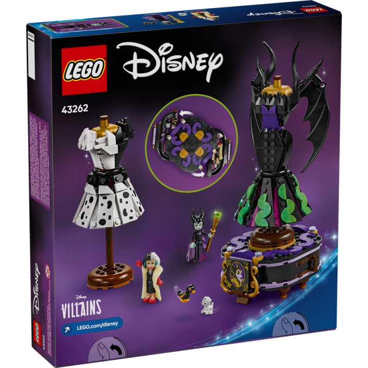 Abiti di Malefica e Crudelia De Mon - Lego Disney 43262
