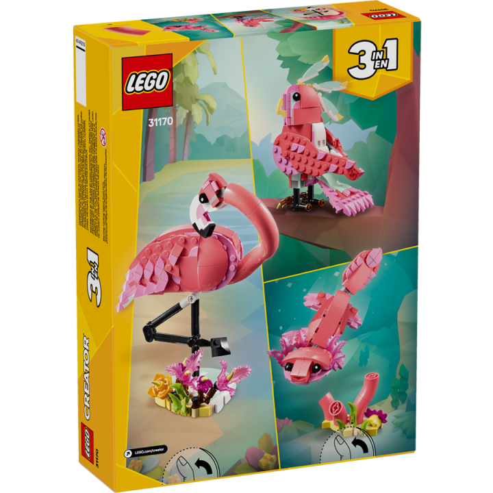 Animali selvatici: fenicottero rosa - Lego Creator 31170