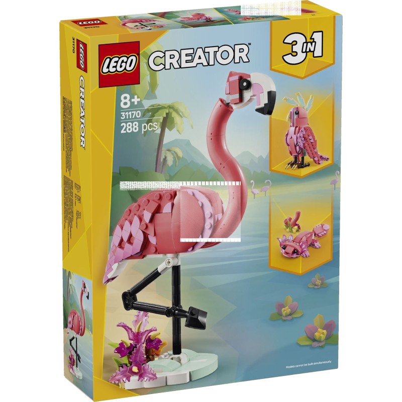 Animali selvatici: fenicottero rosa - Lego Creator 31170