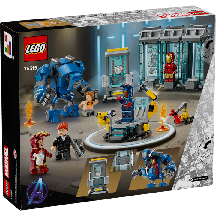 Laboratorio di Iron Man: Sala delle Armature - Lego Marvel 76315