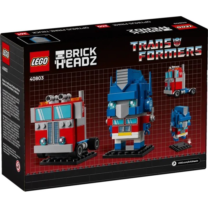 Robot e veicolo Optimus Prime - Lego Brickheadz 40803