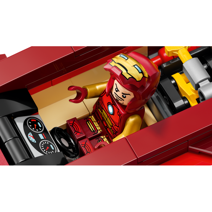 Auto di Iron Man Car e Black Panther contro Hulk rosso - Lego Marvel 76310