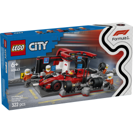 Pitstop e meccanici con monoposto Ferrari F1® - Lego City 60443