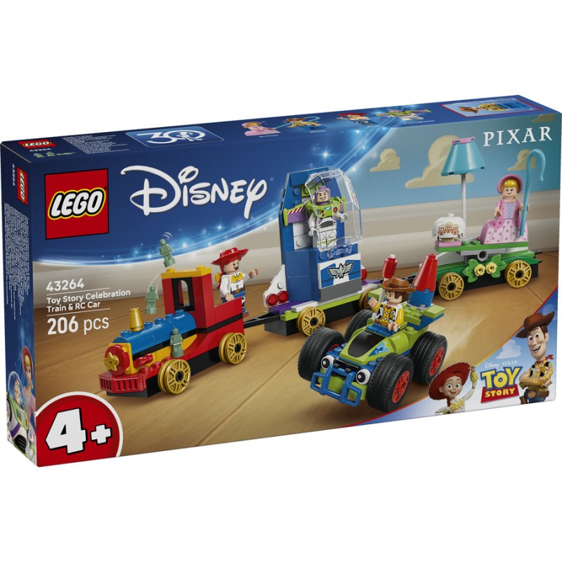 Toy Story: Treno e Auto RC celebrativi - Lego Disney 43264