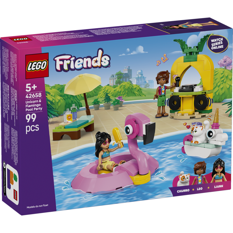 Pool Party con unicorno e fenicottero - Lego Friends 42658