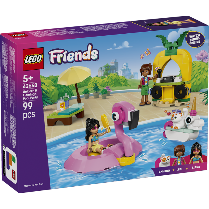 Pool Party con unicorno e fenicottero - Lego Friends 42658